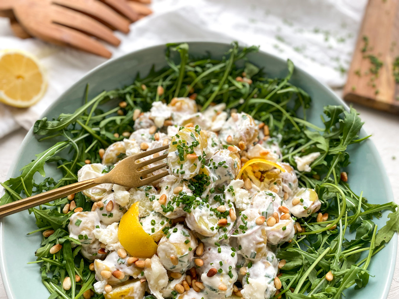 Creamy Chèvre & Arugula Potato Salad Recipe