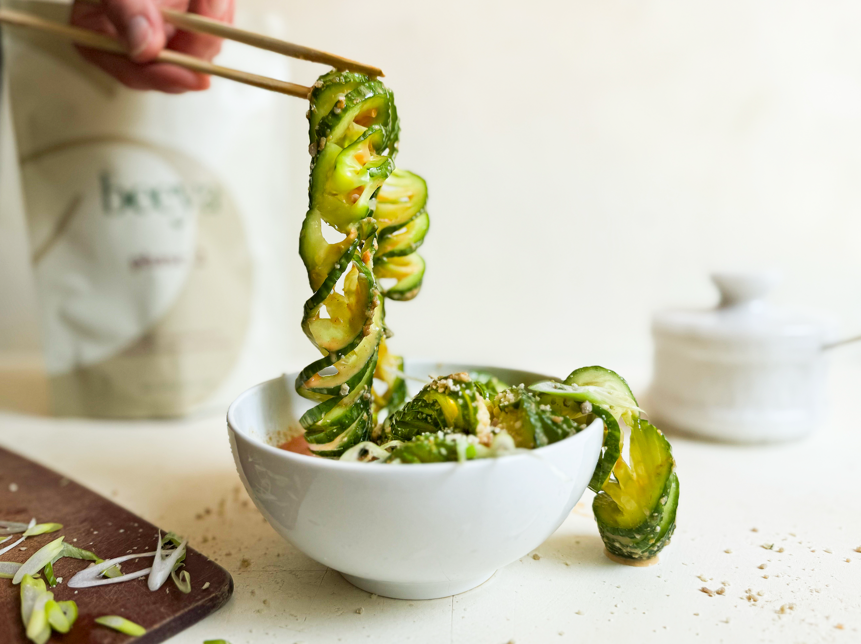 Spicy Spiral Cucumber Salad