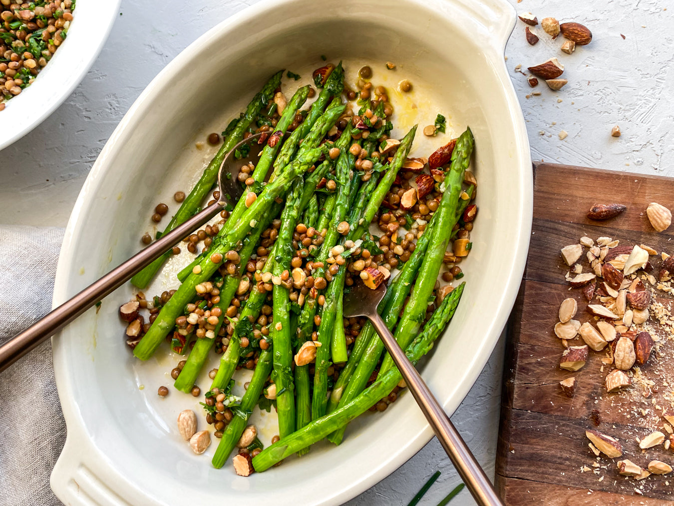 Asparagus & Green Lentil Salad Recipe beeya wellness Asparagus & Green Lentil Salad Recipe beeya wellness