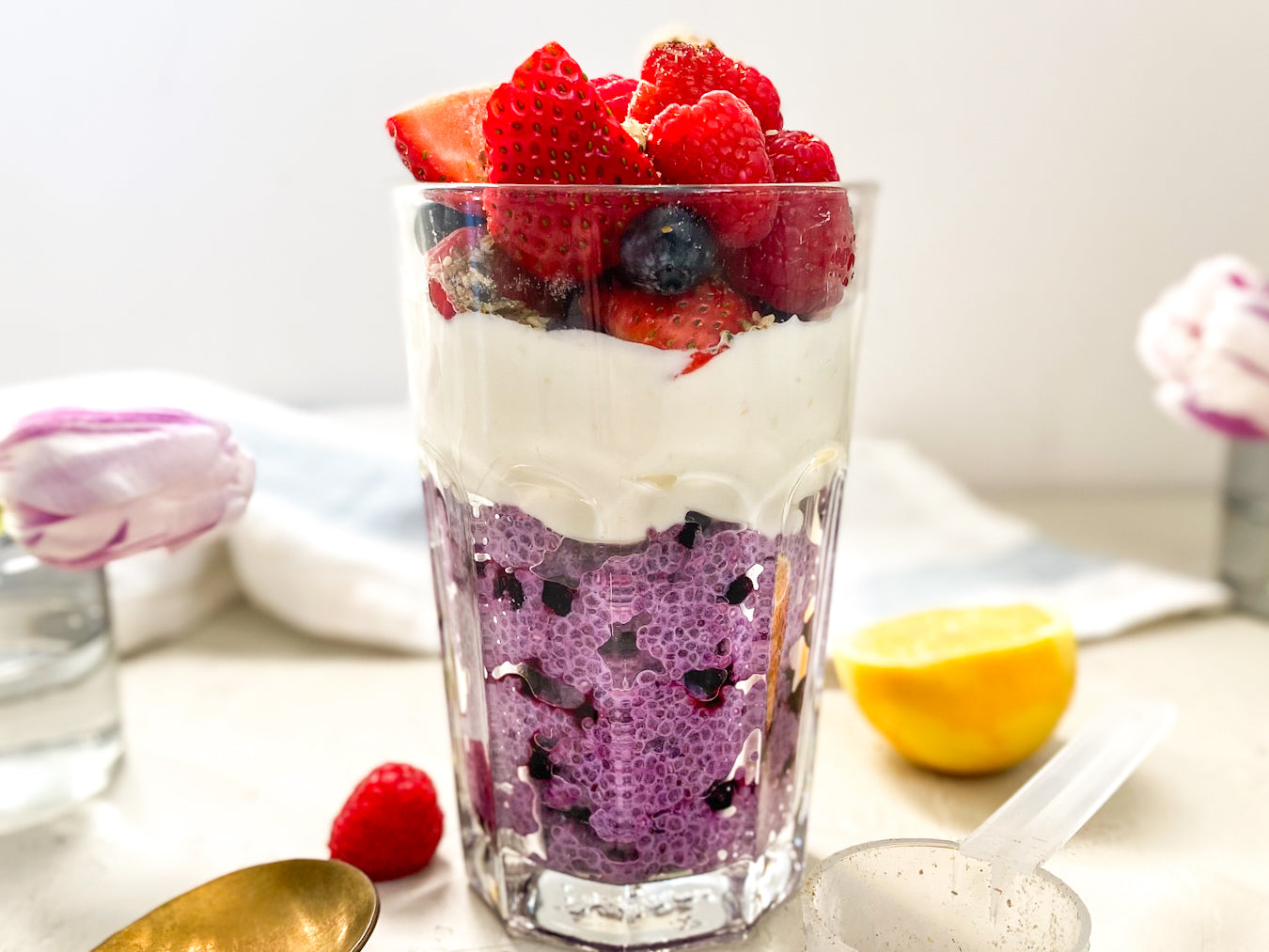 Lemon & Blueberry Chia Pudding Cup Recipe