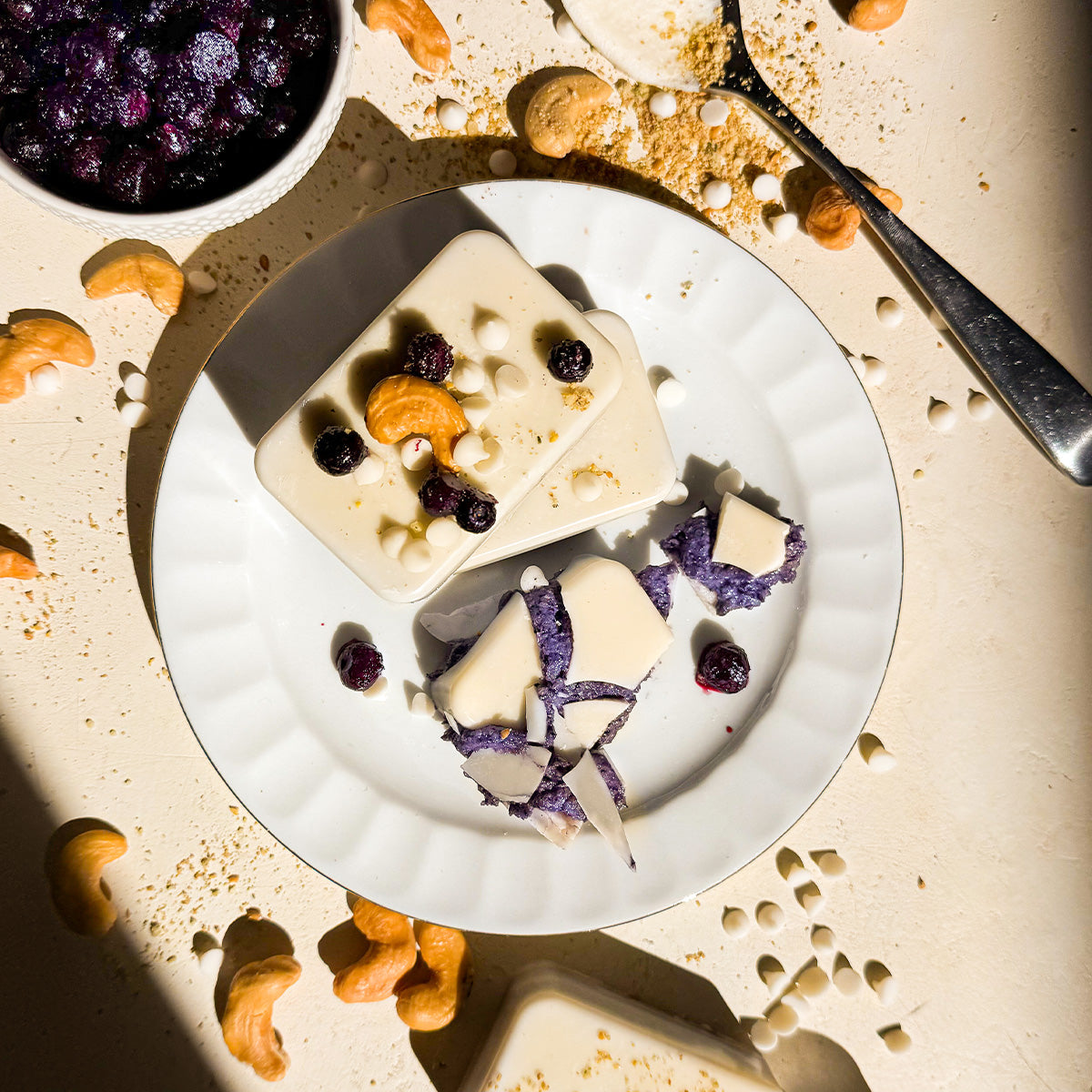Blueberry Filled Chocolate Bars