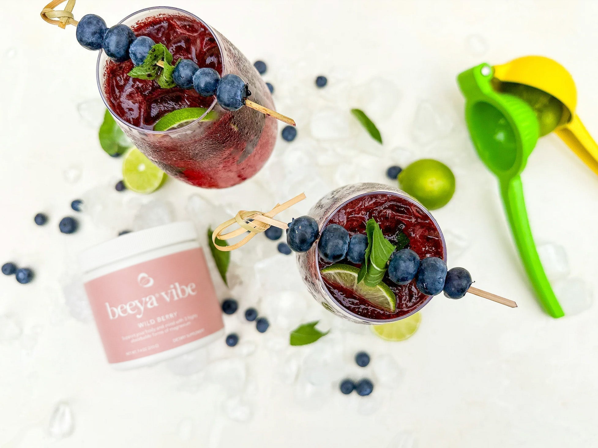 Blueberry Mojito Mocktail