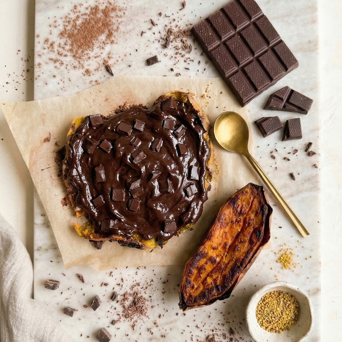 Brownie Baked Sweet Potato