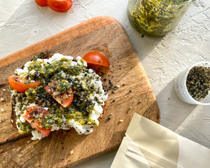 Cottage Pesto Toast Recipe