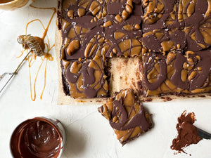 No-Bake Salted Caramel Brownie Bark Recipe