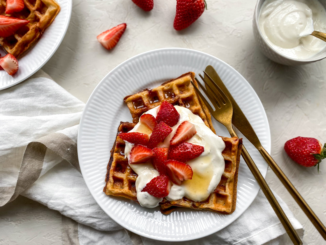 Strawberry Cheesecake Waffles Recipe