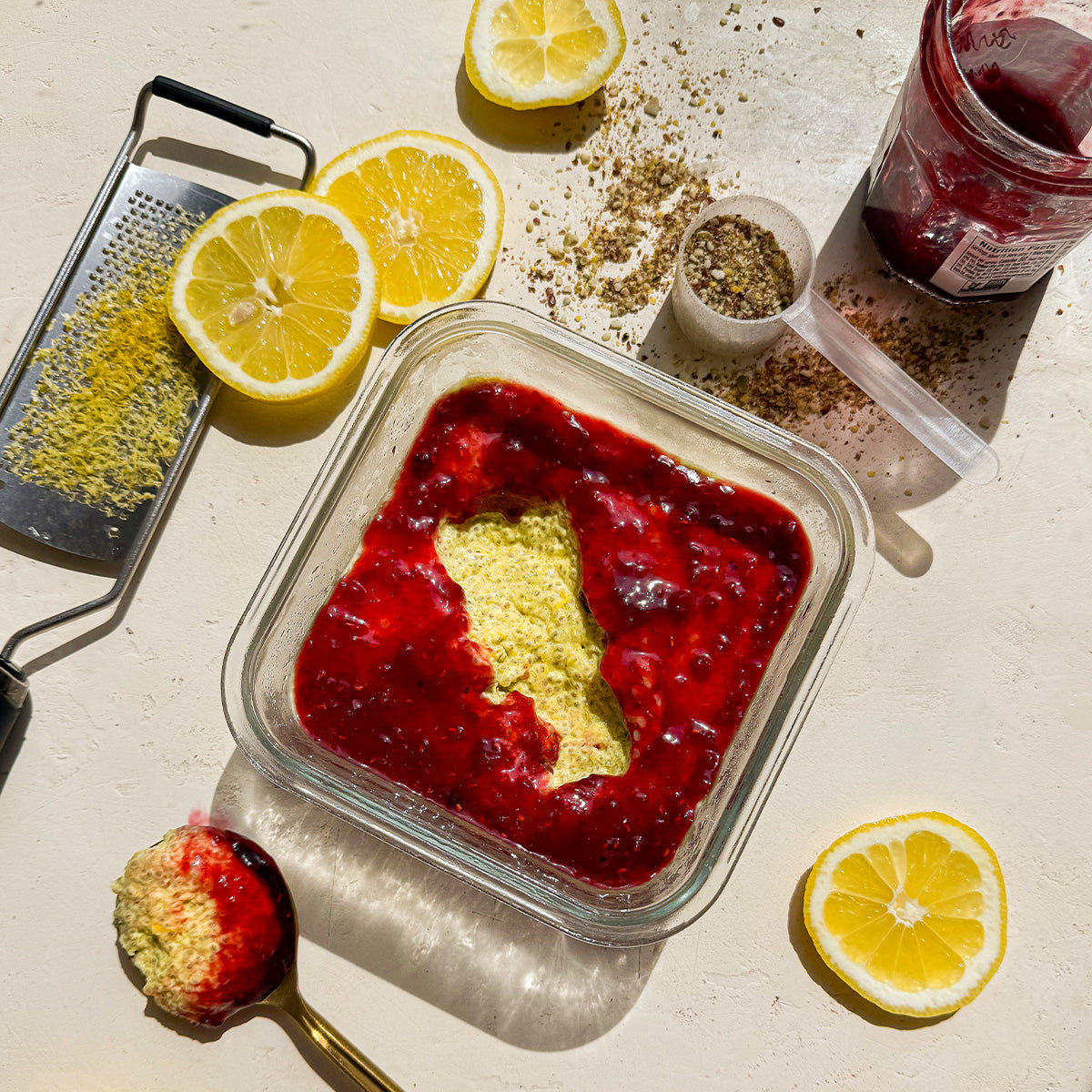 Lemon Raspberry Chia Pudding 