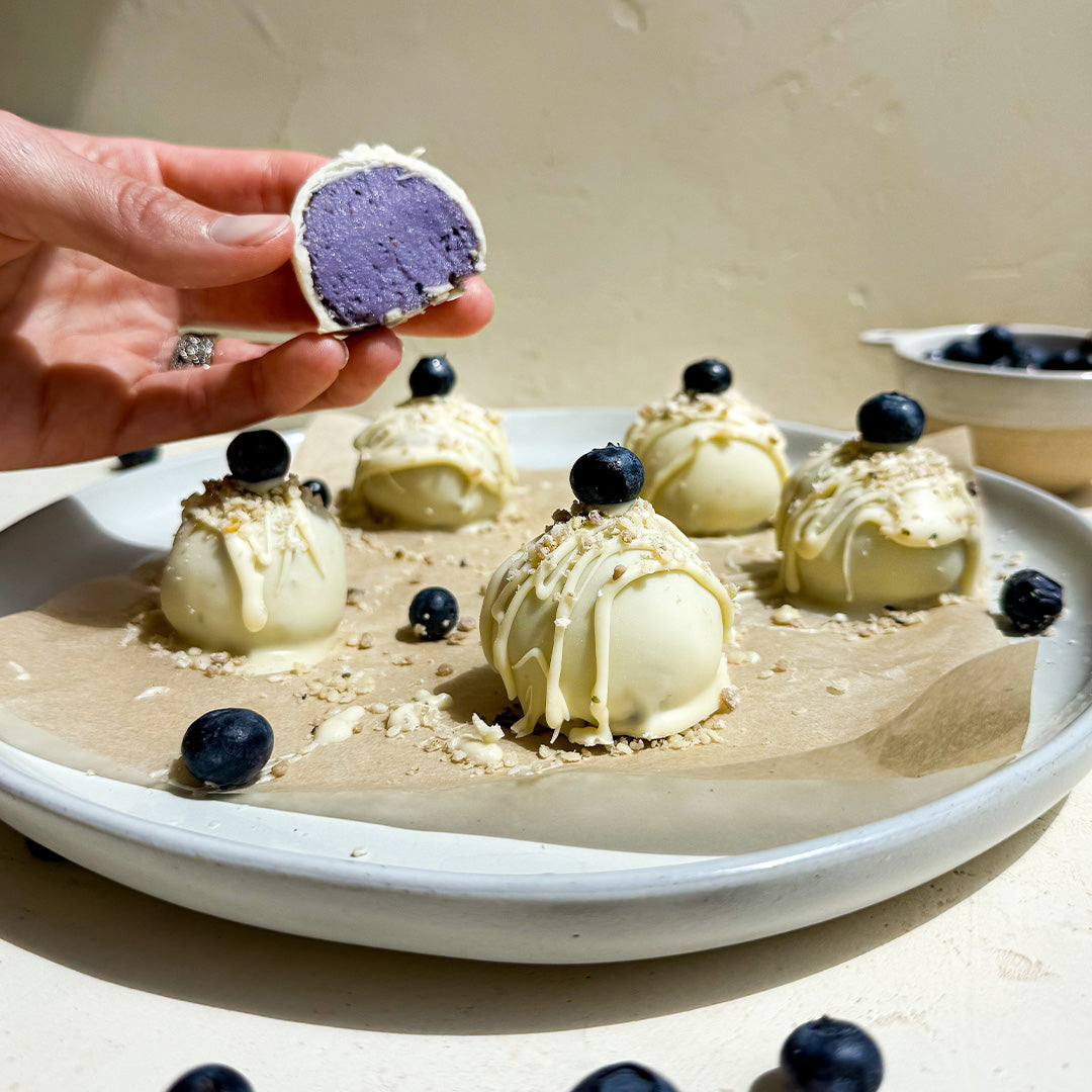 Purple Sweet Potato Blueberry Truffles