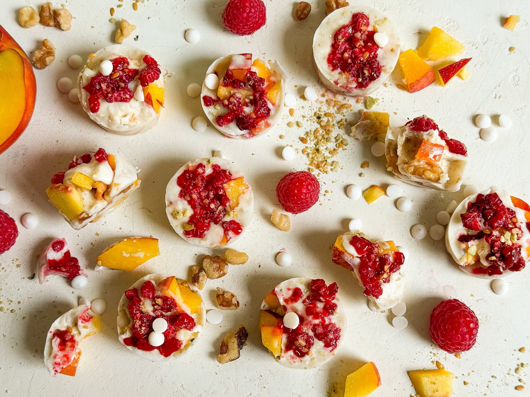 White Chocolate Nectarine Bites