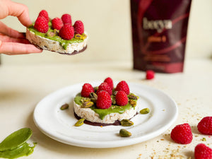 Pistachio Chocolate Berry Rice Cakes