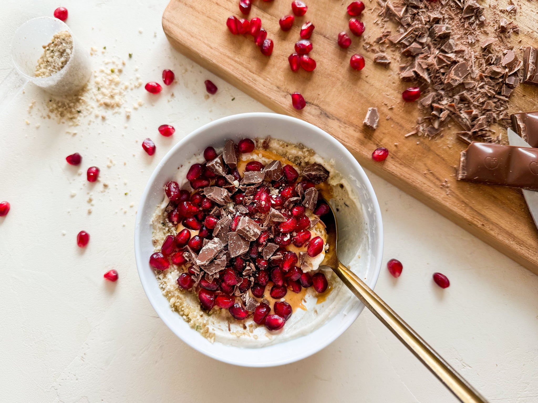 Chocolate Pomegranate Yogurt Bowl Recipe