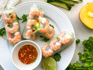 Mango Cucumber Shrimp Spring Rolls Recipe