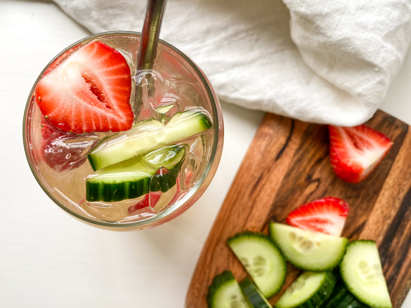 Hydrating Cucumber Strawberry Spritz Recipe