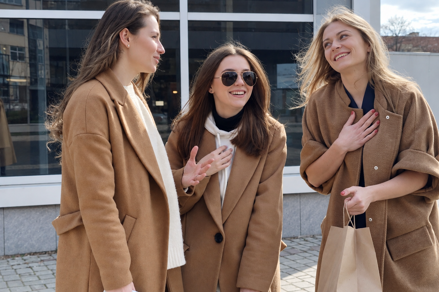 Group of young women hanging out