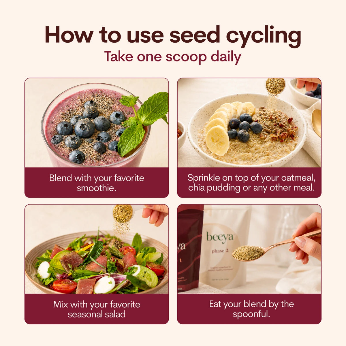Happy Hormones Kit <br> Organic Seed Cycling Blends + Magnesium
